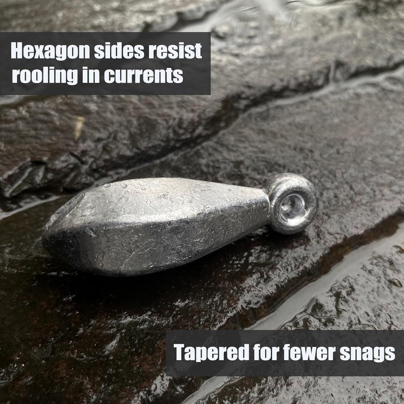 TKHDBF Fishing Weights Sinkers Bank Sinkers Bullet Weights for Surf Fishing Pier Bank Fishing Saltwater Fishing Gear 1oz to 8oz - Image 2